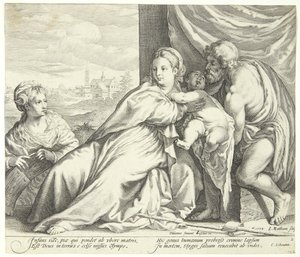 Madonna és gyermeke Keresztelő Szent Jánossal és Szent Katalinnal alkotó: Jacob Matham
