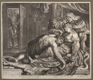 Sámson és Delila alkotó: Jacob Matham