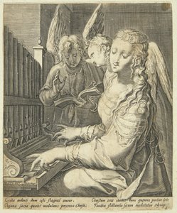 Szent Cecília orgonán játszik alkotó: Jacob Matham