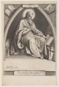 Szent Ambrus, az Egyházatyákból alkotó: Jacob Matham