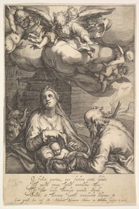 A Születés. alkotó: Jacob Matham
