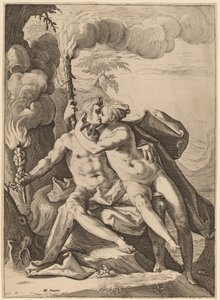 Erosz és Anterosz alkotó: Jacob Matham after Hendrik Goltzius