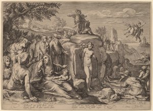 Perszeusz és Androméda alkotó: Jacob Matham after Hendrik Goltzius