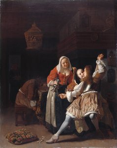 The Embracing Cavalier, c.1660-65 (oil on panel)
