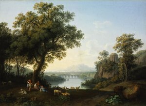 Riverside táj alkotó: Jacob Philipp Hackert