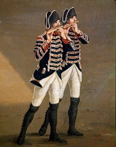 A Bourbon Zenekar zenészei (Borbonic Orchestra furulyásai) Részlet - Jacob Philipp Hackert festménye Hackert d
