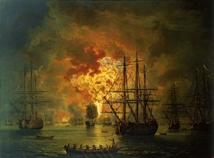 A török flotta megsemmisítése a Chesma-öbölnél, 1772
