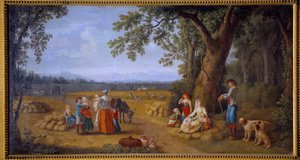 A betakarítás a Caserta melletti Carditellóban Jacob Philipp Hackert festménye Hackert d