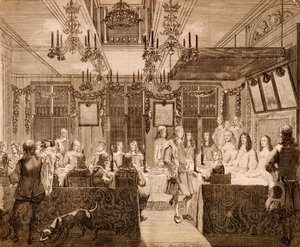 A holland birtokok nagy ünnepe a királynak és a királyi családnak, 1660