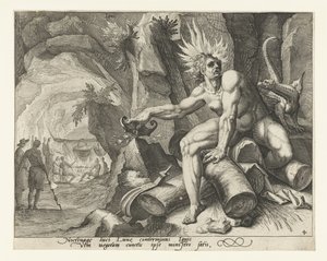A tűz eleme Ignis (cím az objektumon) A négy elem (sorozat címe) alkotó: Jacob de Gheyn (II) (attributed to)