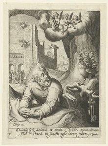 Péter, mint bűnbánó bűnös Nyolc bűnbánó bűnös az Ó- és Újszövetségből (sorozat címe) alkotó: Jacob de Gheyn (II) (workshop of)