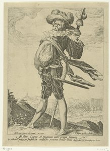 Ezredes Tisztek és katonák (sorozat címe) alkotó: Jacob de Gheyn (II)