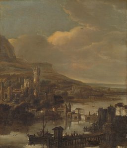 Folyóranéző kilátás alkotó: Jacob de Wet (I) (attributed to)
