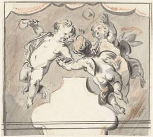 Három lebegő putti alkotó: Jacob de Wit