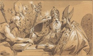 Az Egyház négy Atyja alkotó: Jacob de Wit