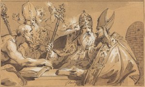 A négy egyházatya alkotó: Jacob de Wit