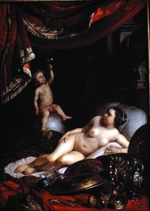Egy allegorikus vanitas Homo Bullával (A férfi olyan, mint egy buborék) és a Nők világával (Lady World) 1654 (olaj, vászon)