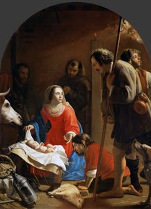A Pásztorok imádása Assisi Szent Ferenccel – Jacob (Jacques) van Oost, az idősebb (1601-1671). Olaj, vászon, c. 1645. Mérete : 258x189 cm. Művészettörténeti Múzeum, Vienne