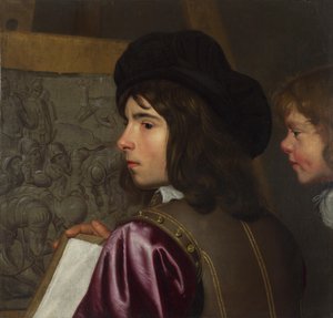 Két fiú festőállvány előtt, c. 1645 alkotó: Jacob van Oost the Elder