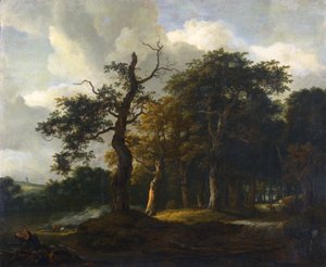 Tölgyes erdei utak alkotó: Jacob van Ruisdael