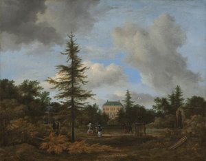 Vidéki ház egy parkban alkotó: Jacob van Ruisdael