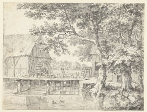 Dupla vízimalom rajza alkotó: Jacob van Ruisdael