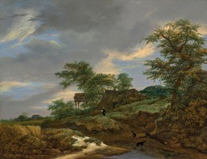 Dűnés táj egy házzal és egy galambdúccal alkotó: Jacob van Ruisdael