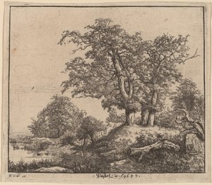A három tölgy alkotó: Jacob van Ruisdael