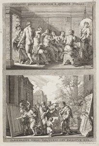 Zeuxis és Parrhassius alkotó: Jacob von Sandrart