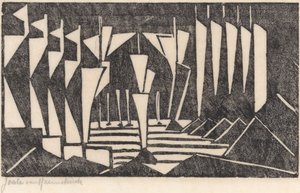 Összetétel (Vitorlázás a tavon) alkotó: Jacoba van Heemskerck (signed by artist)
