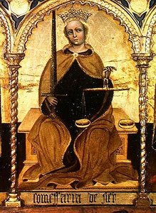 Igazságszolgáltatás Szent Mihály és Szent Gábriel között, az igazságszolgáltatás részlete, 1421