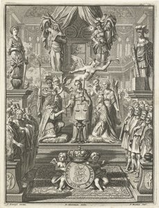 Vilmos és Stuart Mária koronázása, 1689 alkotó: Jacobus Baptist
