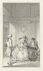 Belső lelkész, hölgy és fiatalember alkotó: Jacobus Buys