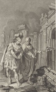 Scipio Aemilianus Karthágó romjai előtt Polybios társaságában, 1797.