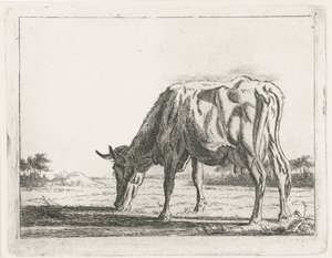 legelő tehén alkotó: Jacobus Cornelis Gaal