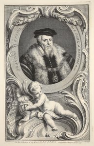 Francis Russell portréja, illusztráció a „Heads of Illustrious Persons of Great Britain”, pub. Írta: Knapton, London, 1742 alkotó: Jacobus Houbraken