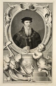John Russell portréja, illusztráció a „Heads of Illustrious Persons of Great Britain”, pub. Írta: Knapton, London, 1742 alkotó: Jacobus Houbraken