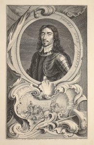 Thomas, Lord Fairfax portréja, illusztráció a „Heads of Illustrious Persons of Great Britain”, pub. Írta: Knapton, London, 1742 alkotó: Jacobus Houbraken