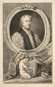 Tillotson, Canterbury érseke portréja, illusztráció a „Heads of Illustrious Persons of Great Britain”, pub. Írta: Knapton, London, 1742 alkotó: Jacobus Houbraken