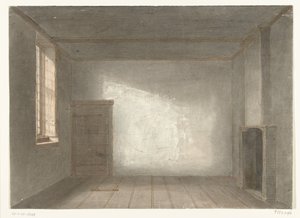 Cornelis de Witt szobája a börtönben, Gevangenpoort, Hága, 1844
