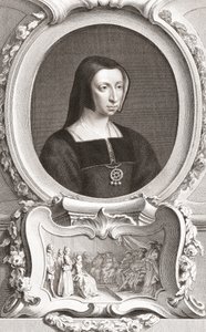 Savoyai Louise (1476-1531) francia nemes és régens, Auvergne és Bourbon hercegnője, Nemours hercegnője és I. Ferenc király anyja (metszet) alkotó: Jacobus and Vertue George Houbraken