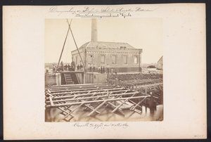 Gőzszivattyúállomás alatt Vijzelekkel / Capelle aan den IJssel den 1869. május 14. (cím az objektumon) A tavak helyreállítása Schielandban Rotterdamtól keletre (a sorozat címe a tárgyon)