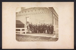 A munkások csoportképe, 1867-1869 A tavak helyreállítása Schielandban Rotterdamtól keletre (a sorozat címe a tárgyon)
