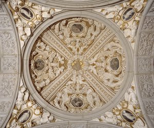 Részlet a mennyezetről a velencei Sansovino Galériában, 1537 körül (kő) alkotó: Jacopo (1486 1570) Sansovino