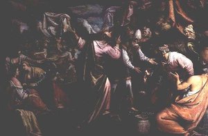 Manna a pusztában alkotó: Jacopo Bassano