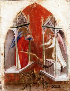 Apokalipszis poliptichonja: bal belső panel. Aratás. Detrempe fán Jacobello Alberegno (1367-1397 kb.) 1360-1390. Gallerie dell