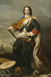 Pierre I le Grand, Russie cár – I. Nagy Péter császár (1672-1725) portréja, készítette Amigoni, Jacopo (1675-1752). Olajfestmény. Mérete: 210x139 cm. Nemzeti Múzeum Stockholm