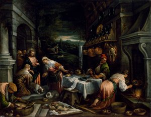 Krisztus Mária, Márta és Lázár házában alkotó: Jacopo Bassano