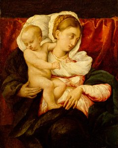 Madonna és gyermeke alkotó: Jacopo Bassano