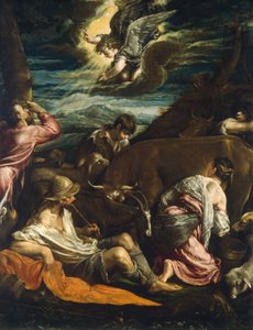 Angyali üdvözlet a pásztoroknak, valószínűleg 15551560. alkotó: Jacopo Bassano il vecchio